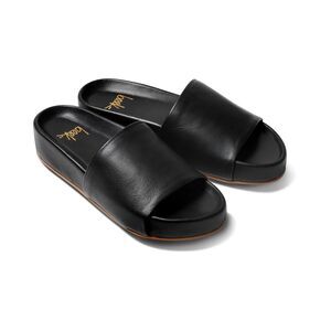 New Beek Pelican Black Leather Platform Slide Sandal  Size 9 $280 MSRP